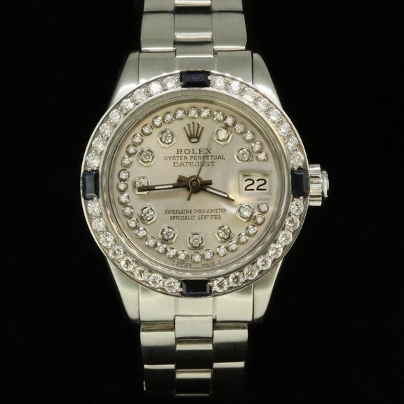 Rolex Ladies Datejust Date Oyster Steel Diamond Dial Bezel Sapphire Watch main image 10